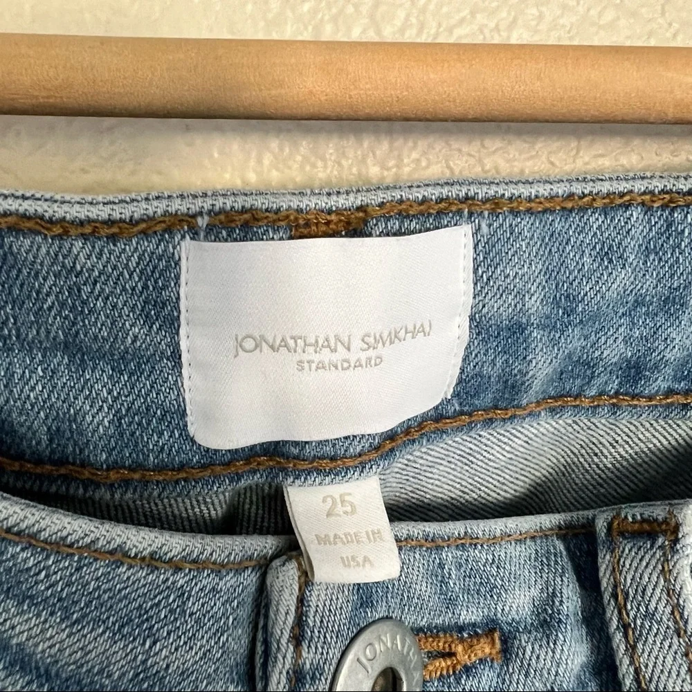 JONATHAN SIMKHAI River High Rise Straight Leg Jeans in Palisades Vintage Blue